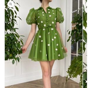 Teuta Matoshi- Dream Daisy Mini Dress - Never Worn Brand New